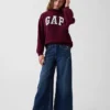 Sudadera infantil Vintagesoft de cuello alto y logo, de corte oversize