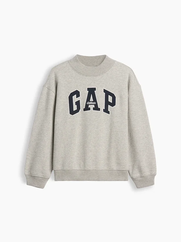 Sudadera infantil Vintagesoft de cuello alto y logo, de corte oversize