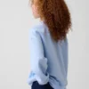 Sudadera infantil Vintagesoft de cuello alto y logo, de corte oversize
