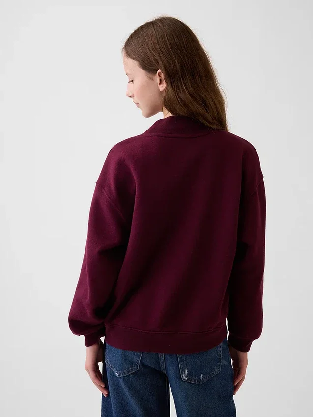 Sudadera infantil Vintagesoft de cuello alto y logo, de corte oversize