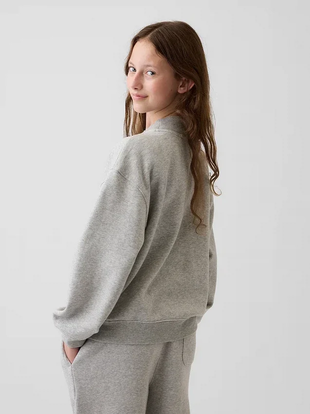 Sudadera infantil Vintagesoft de cuello alto y logo, de corte oversize