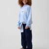 Sudadera infantil Vintagesoft de cuello alto y logo, de corte oversize