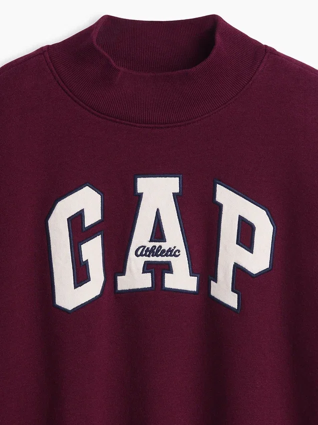 Sudadera infantil Vintagesoft de cuello alto y logo, de corte oversize