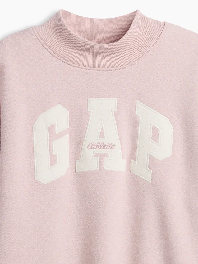 Sudadera infantil Vintagesoft de cuello alto y logo, de corte oversize