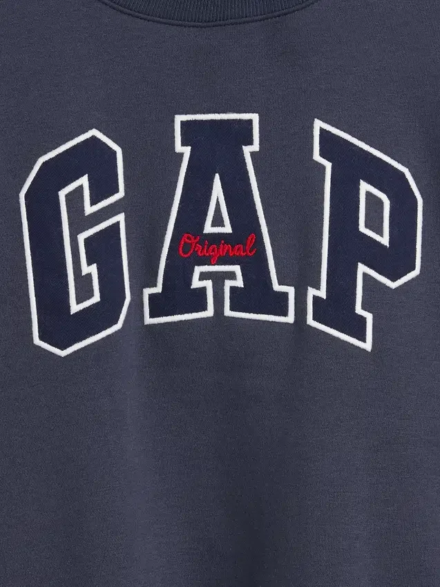Sudadera infantil Vintagesoft de cuello alto y logo, de corte oversize