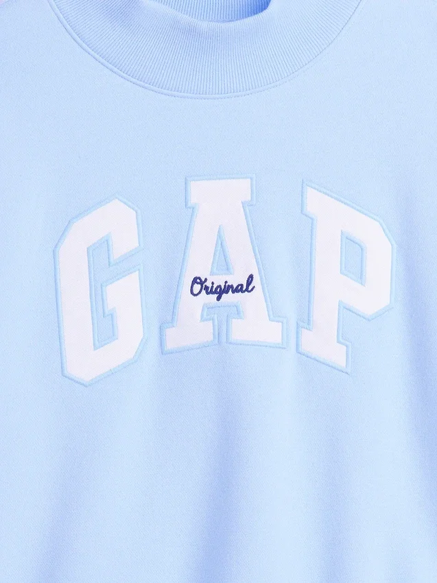 Sudadera infantil Vintagesoft de cuello alto y logo, de corte oversize