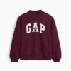 Sudadera infantil Vintagesoft de cuello alto y logo, de corte oversize