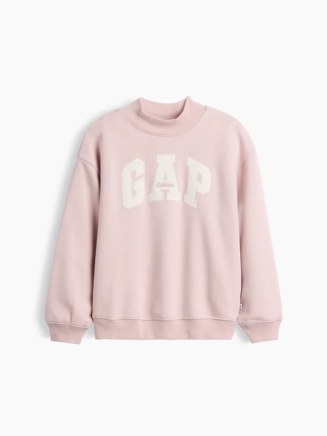 Sudadera infantil Vintagesoft de cuello alto y logo, de corte oversize