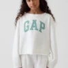 Sudadera infantil Vintagesoft de felpa con cuello ancho y logotipo