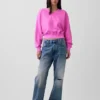 Sudadera oversize con cuello en V Vintagesoft