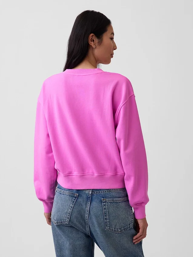 Sudadera oversize con cuello en V Vintagesoft