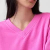 Sudadera oversize con cuello en V Vintagesoft