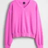 Sudadera oversize con cuello en V Vintagesoft