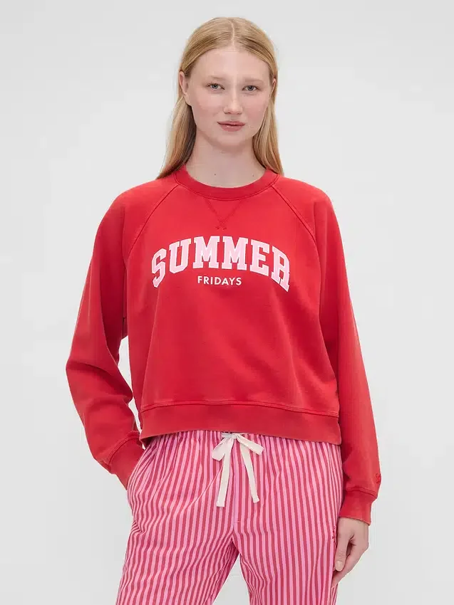 Sudadera oversize con logo Raglán de GAP × Summer Fridays