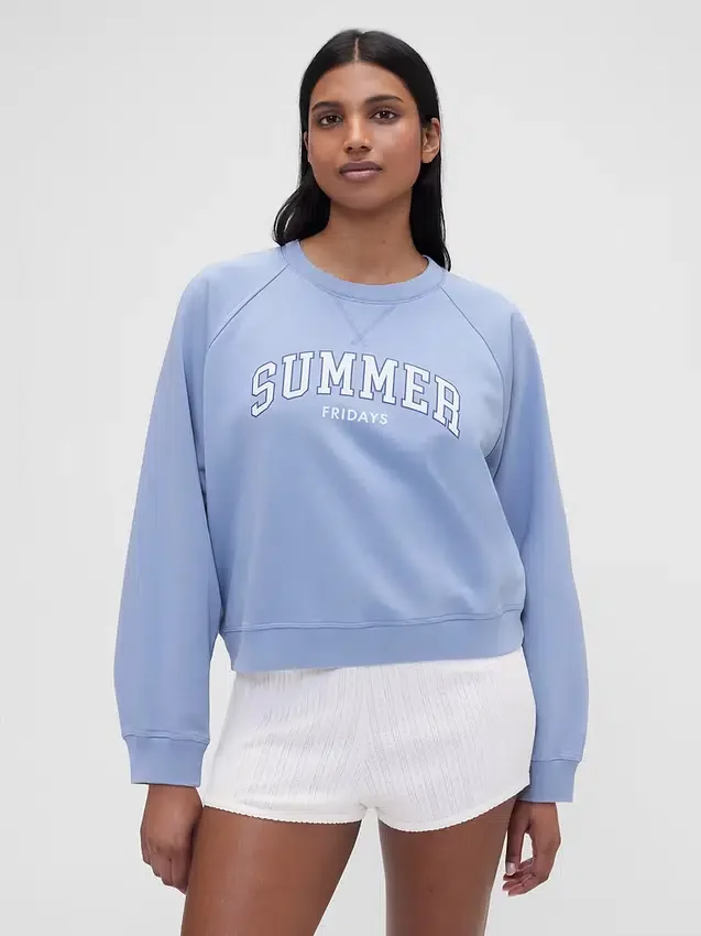 Sudadera oversize con logo Raglán de GAP × Summer Fridays