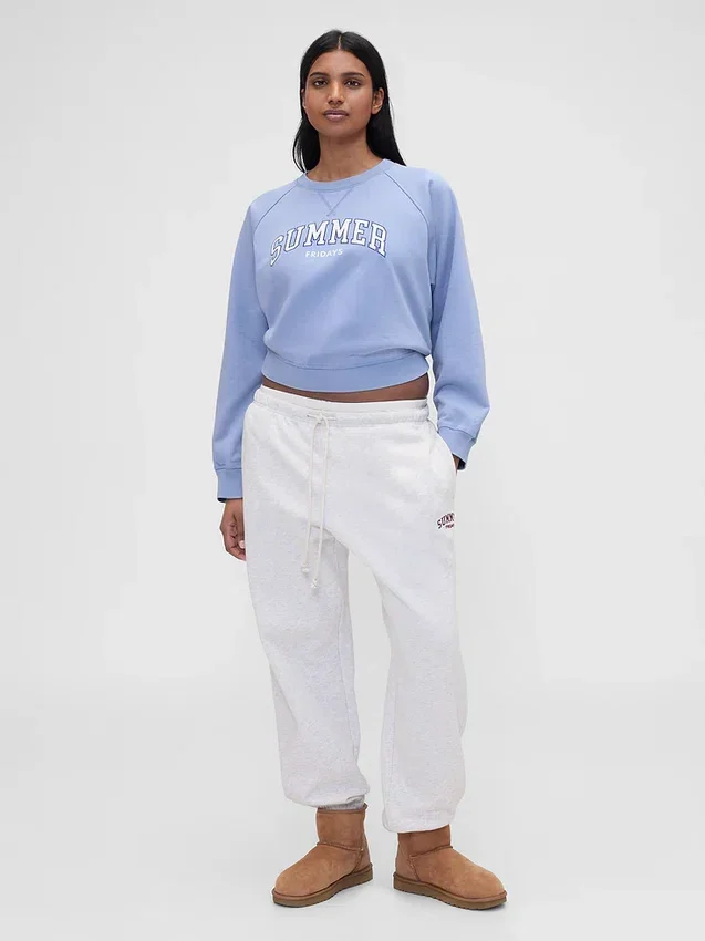 Sudadera oversize con logo Raglán de GAP × Summer Fridays