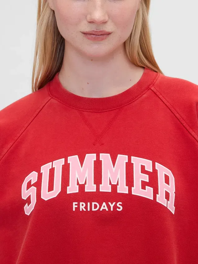 Sudadera oversize con logo Raglán de GAP × Summer Fridays