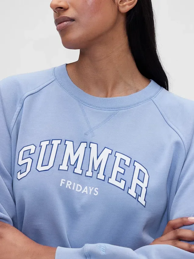 Sudadera oversize con logo Raglán de GAP × Summer Fridays