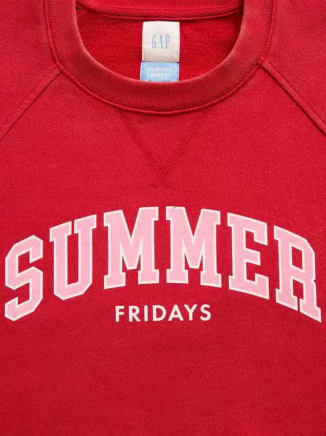 Sudadera oversize con logo Raglán de GAP × Summer Fridays