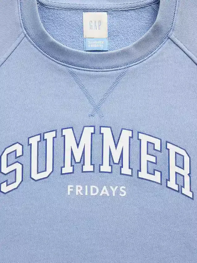 Sudadera oversize con logo Raglán de GAP × Summer Fridays