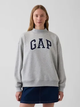 Sudadera oversize de cuello alto con logo Vintagesoft