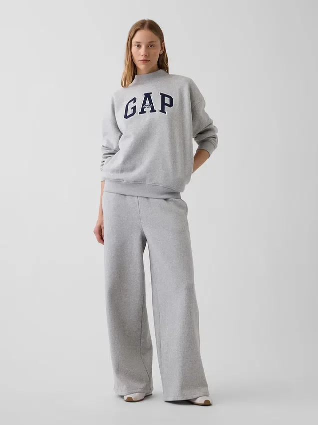 Sudadera oversize de cuello alto con logo Vintagesoft