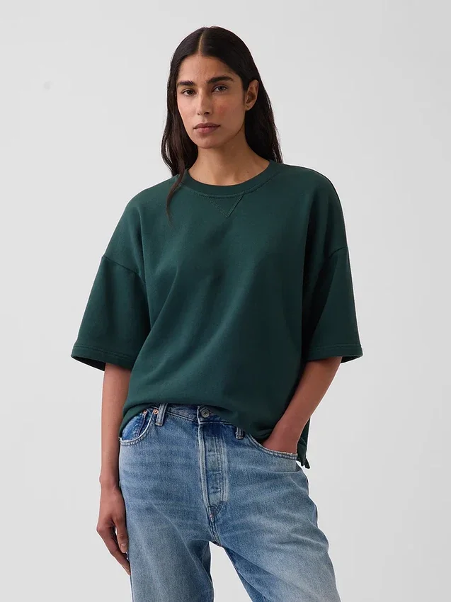 Sudadera oversize de felpa francesa gruesa