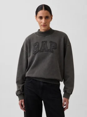 Sudadera oversize de felpa francesa gruesa con cuello alto
