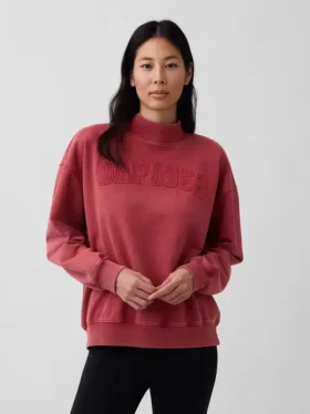 Sudadera oversize de felpa francesa gruesa con cuello alto