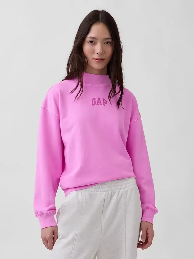 Sudadera oversize de felpa francesa gruesa con cuello alto