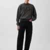 Sudadera oversize de felpa francesa gruesa con cuello alto