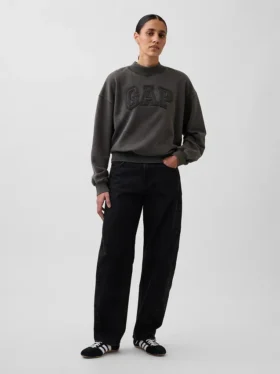 Sudadera oversize de felpa francesa gruesa con cuello alto