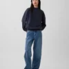 Sudadera oversize de felpa francesa gruesa con cuello alto