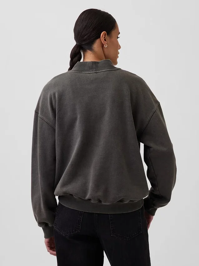 Sudadera oversize de felpa francesa gruesa con cuello alto