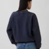 Sudadera oversize de felpa francesa gruesa con cuello alto