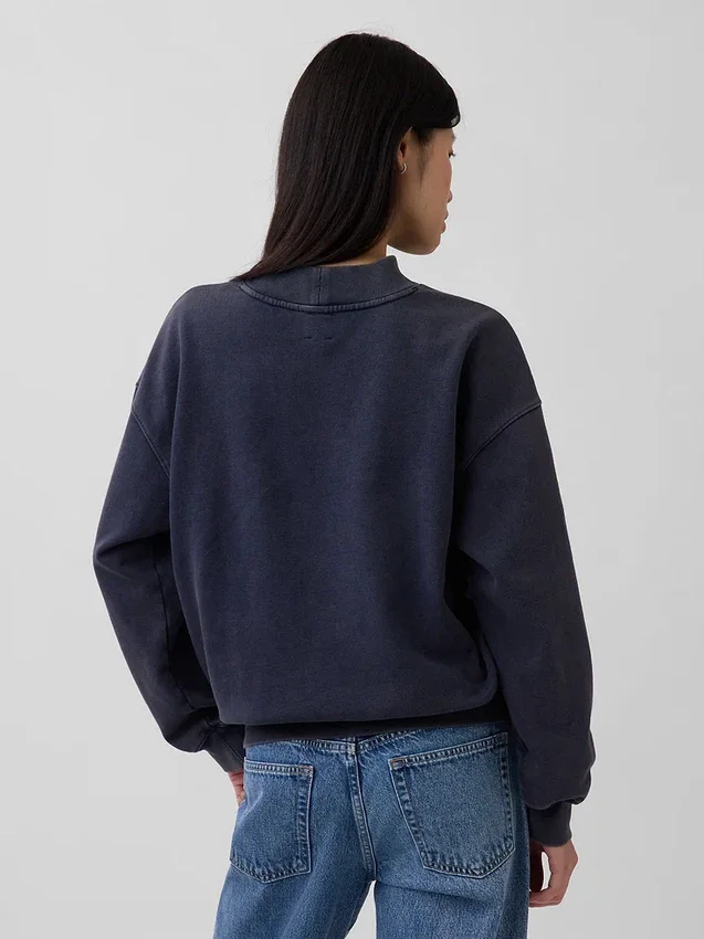 Sudadera oversize de felpa francesa gruesa con cuello alto
