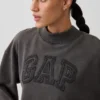 Sudadera oversize de felpa francesa gruesa con cuello alto