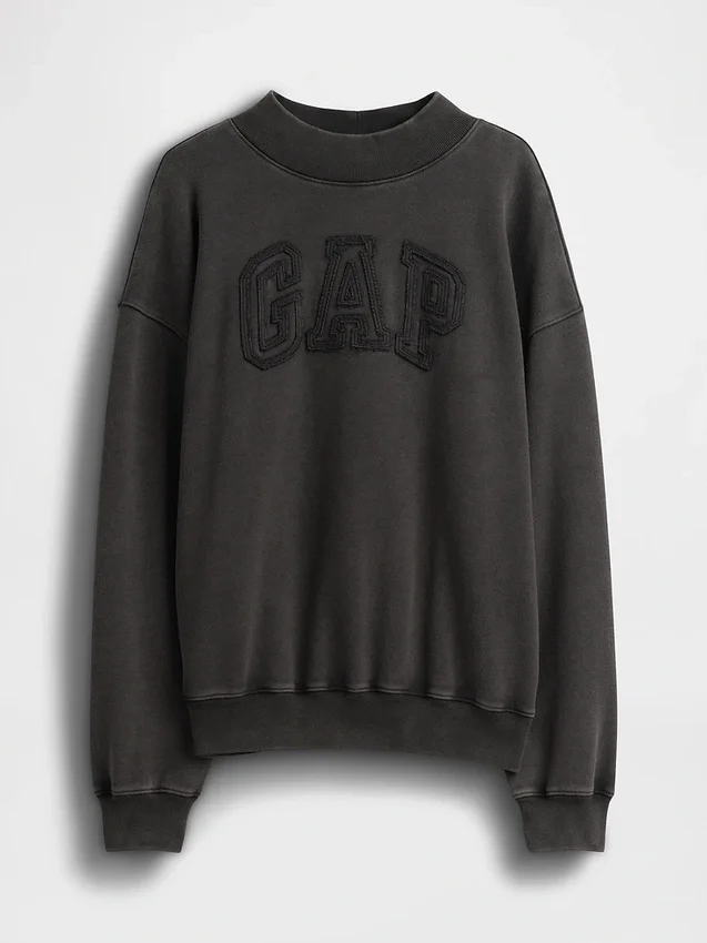 Sudadera oversize de felpa francesa gruesa con cuello alto