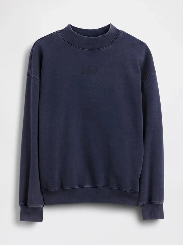 Sudadera oversize de felpa francesa gruesa con cuello alto