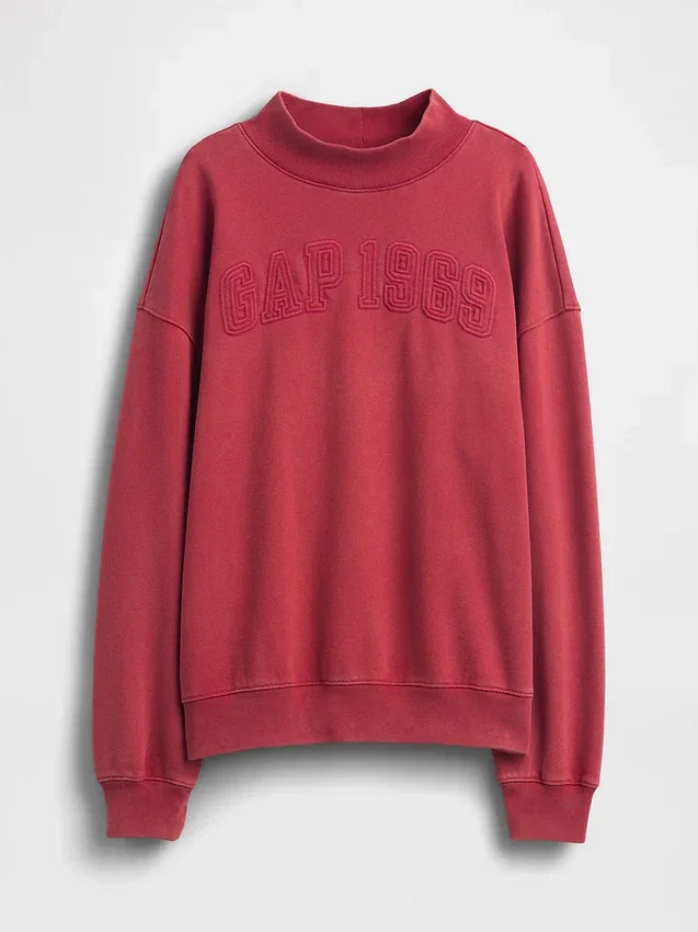 Sudadera oversize de felpa francesa gruesa con cuello alto