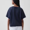 Sudadera oversize de felpa Vintagesoft con cuello en V