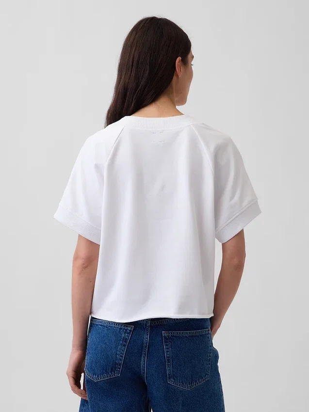 Sudadera oversize de felpa Vintagesoft con cuello en V