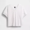 Sudadera oversize de felpa Vintagesoft con cuello en V