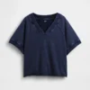 Sudadera oversize de felpa Vintagesoft con cuello en V