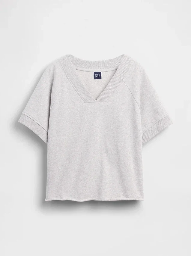 Sudadera oversize de felpa Vintagesoft con cuello en V
