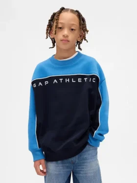 Sudadera para niños Vintagesoft con logotipo y diseño de bloques de color