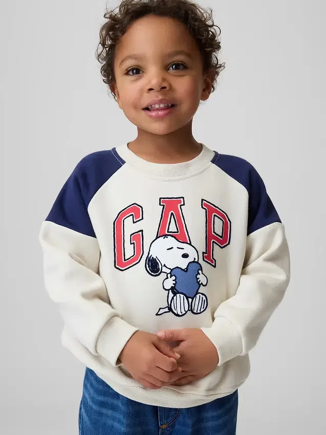 Sudadera raglán con el logotipo de Snoopy para bebés y niños