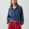 Sudadera tipo polo oversize de felpa Vintagesoft