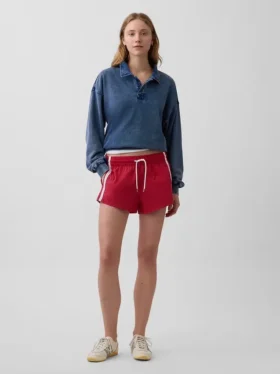 Sudadera tipo polo oversize de felpa Vintagesoft