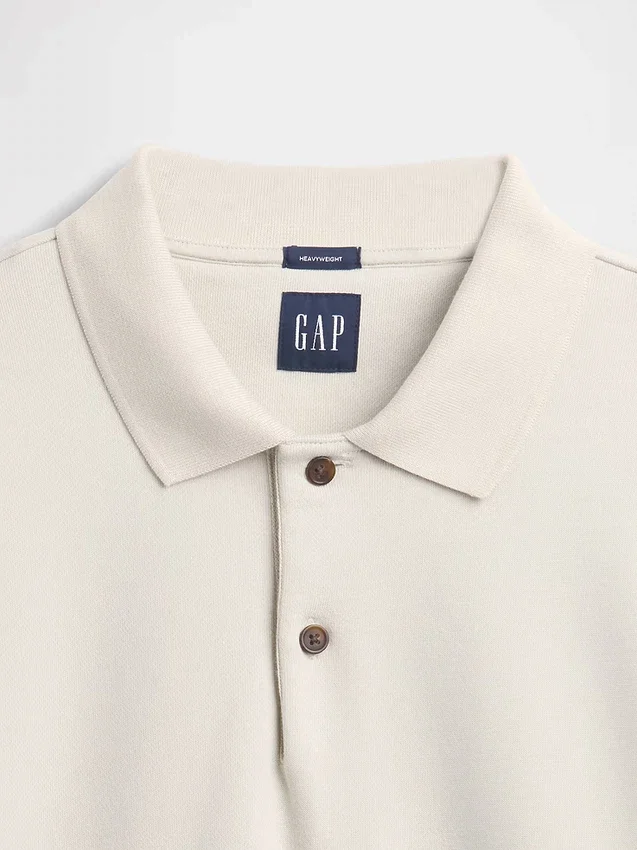 Sudadera tipo polo oversize de tejido grueso para adultos